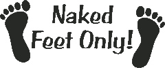 Small NAKED FEET ONLY! STICKERS